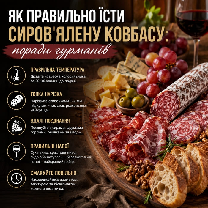 Як правильно їсти сиров'ялену ковбасу: поради гурманів